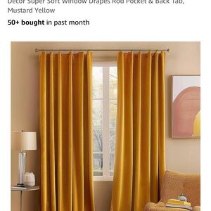 Mustard Yellow Window Drapes
